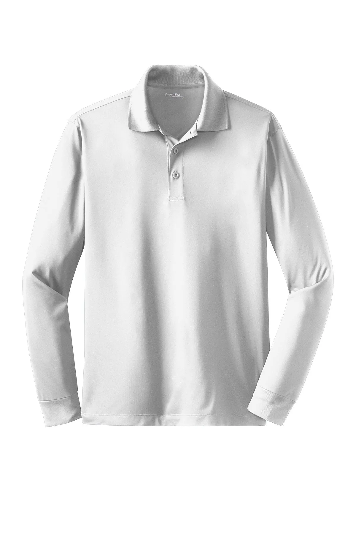 Sport-Tek® Long Sleeve Micropique Sport-Wick® Polo - White