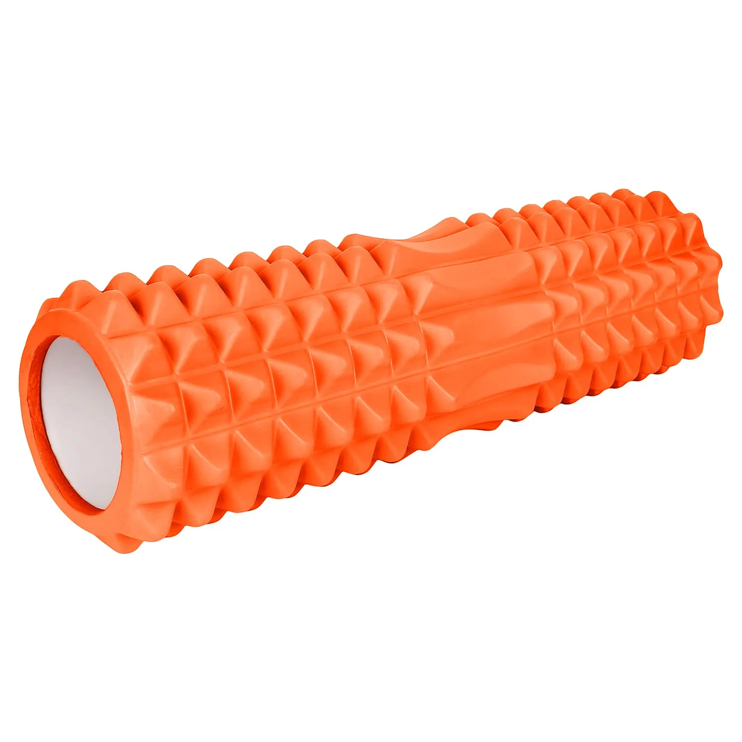 Strauss Grid Foam Roller | Eco-Friendly Spikes Foam Roller | Premium Eva Foam | Light Weight & Travel-Friendly Foam Roller for Relieve Muscle Tightness, Soreness & Inflammation,33 CM (Orange)