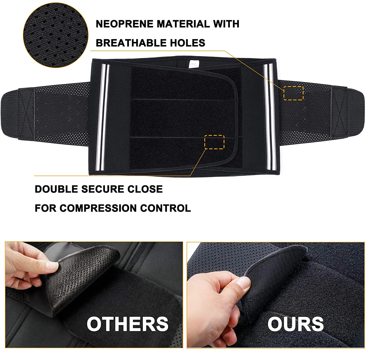 TAILONG Neoprene Waist Trimmer Ab Belt for Men Waist Trainer Corset Slimming Body Shaper Workout Sauna Hot Sweat Band