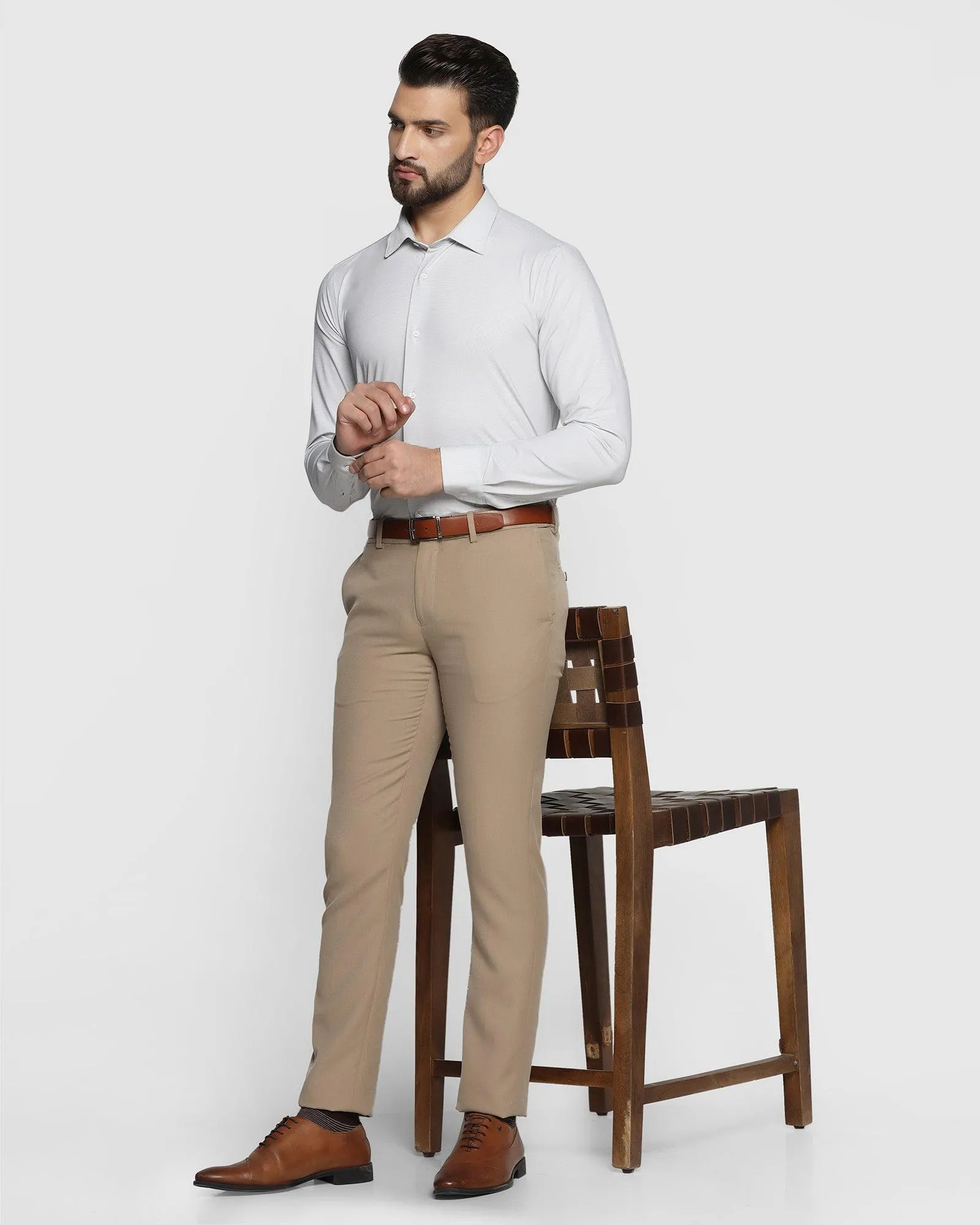 TechPro Formal White Textured Shirt - Melvin