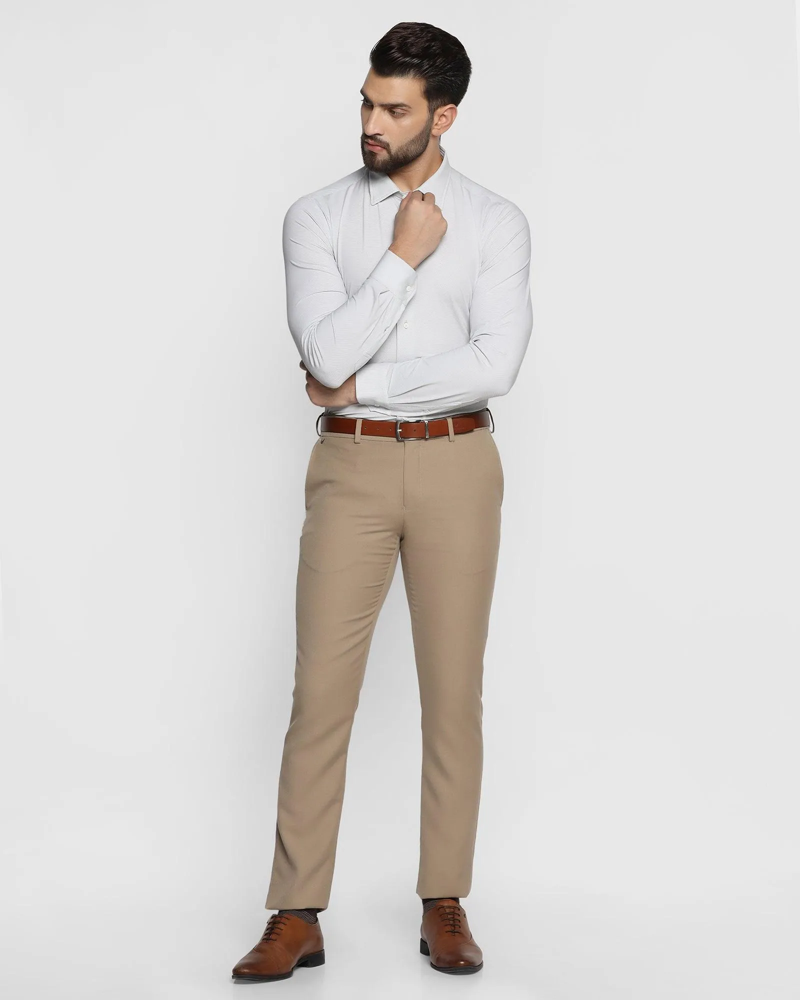 TechPro Formal White Textured Shirt - Melvin