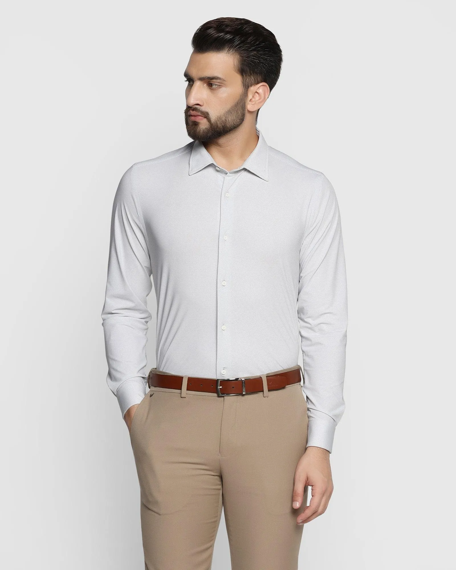 TechPro Formal White Textured Shirt - Melvin