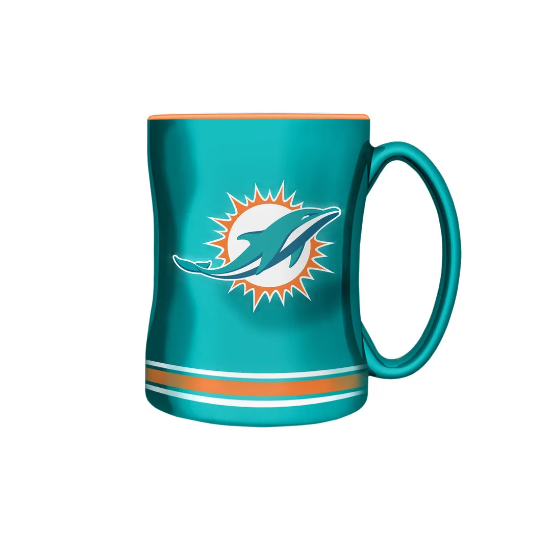 The Sports Vault NFL Miami Dolphins 14oz Sculpted Mug