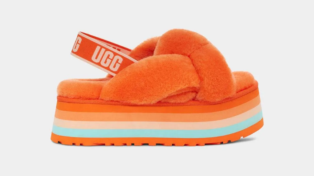 UGG Womens Disco Knot Slide Mandarine