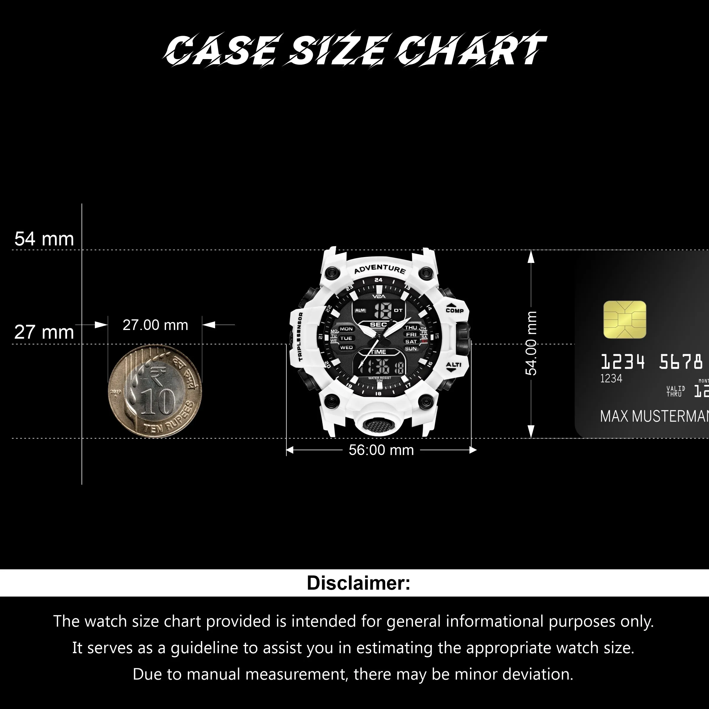 V2A Big Dial Multifunction Analogue and Digital Sports Watch for Men | Watch for Men | Wrist Watch for Men | Mens Watch | Gift for Men