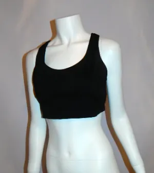 vintage 1980s OMO Norma Kamali sports bra bikini black crop top L