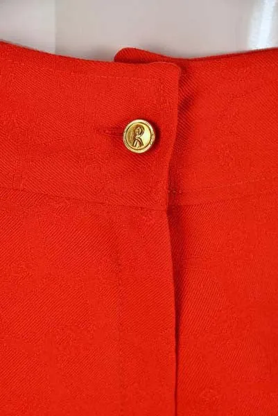 Vintage Roberta di Camerino Red Wool Trousers