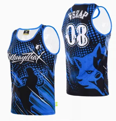 Vszap VTT025 Muay Thai Boxing Quick Dry Vest Tank Top S-4XL 2 Colours Unisex