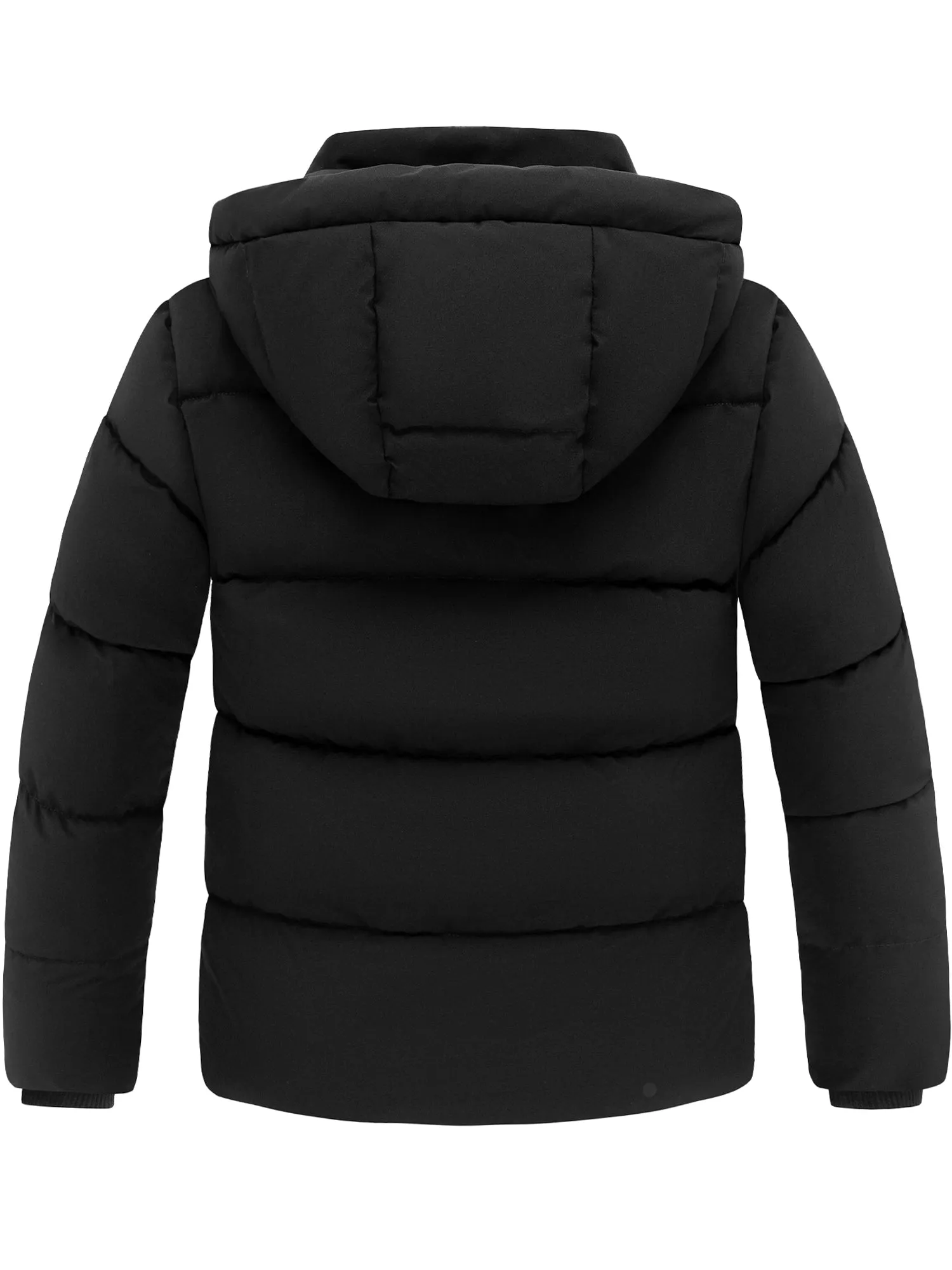 Wantdo Boy's Winter Coat Quilted Hooded Parka Jacket Water Resistant Windproof Puffer Jacket