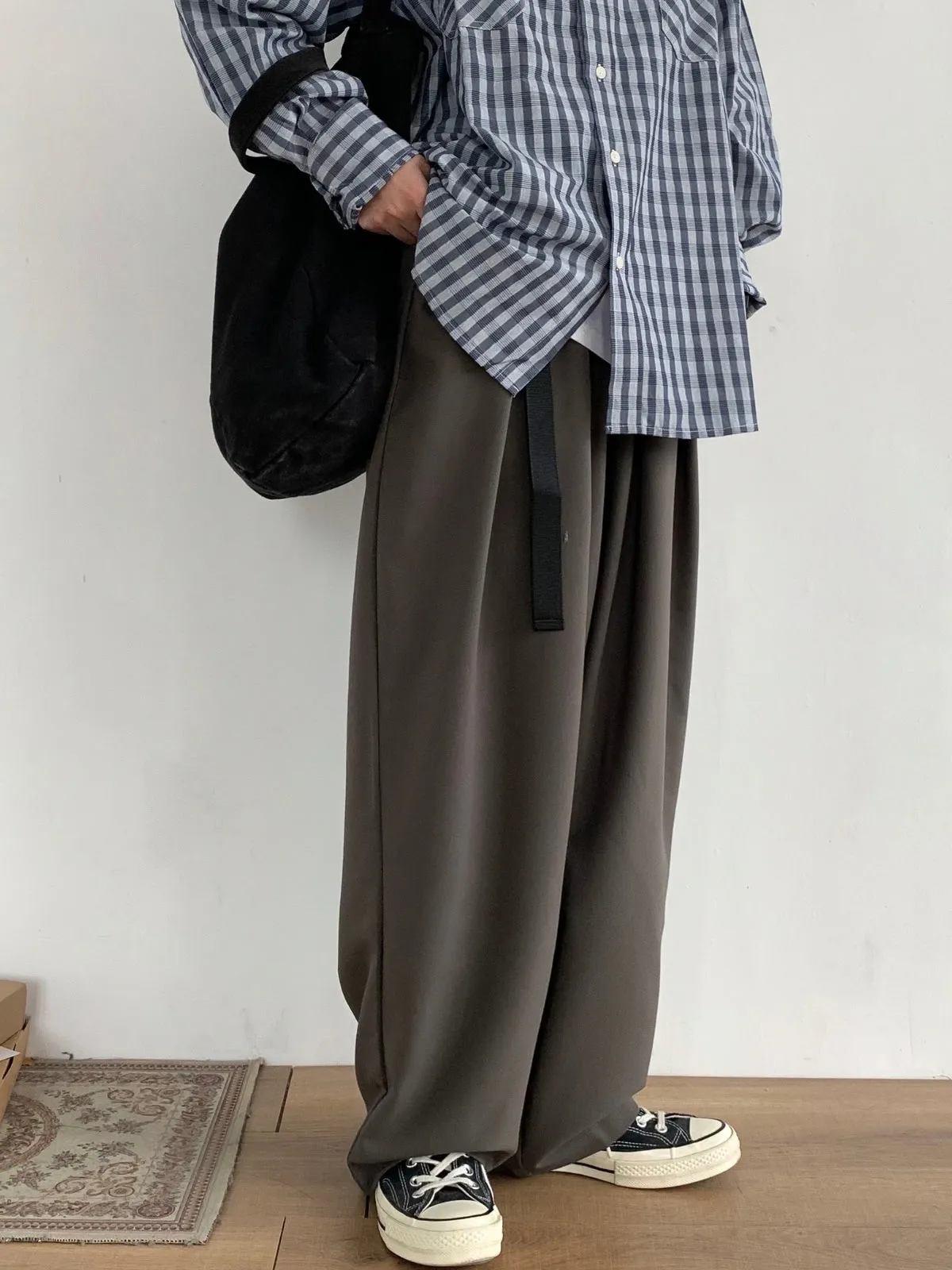 We Love Street Vintage Retro Style Thin Casual Trousers Loose Long Pants